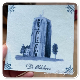 Tegel  Leeuwarden - De Oldehove in blauw