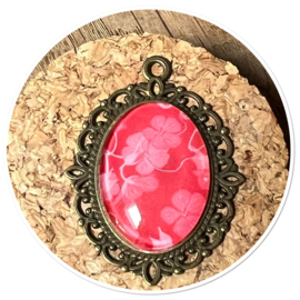 Ketting ovaal sierlijk Paola rood
