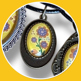 Gele Ketting Ovaal Janice 