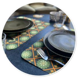 Placemat Retro Jan groen Waterafstotend