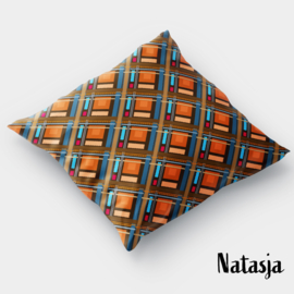 Retro kussen Natasja oranje