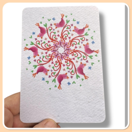 Mandala kaart vogeltjes