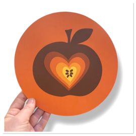 Wandcirkel appel retro 20 cm