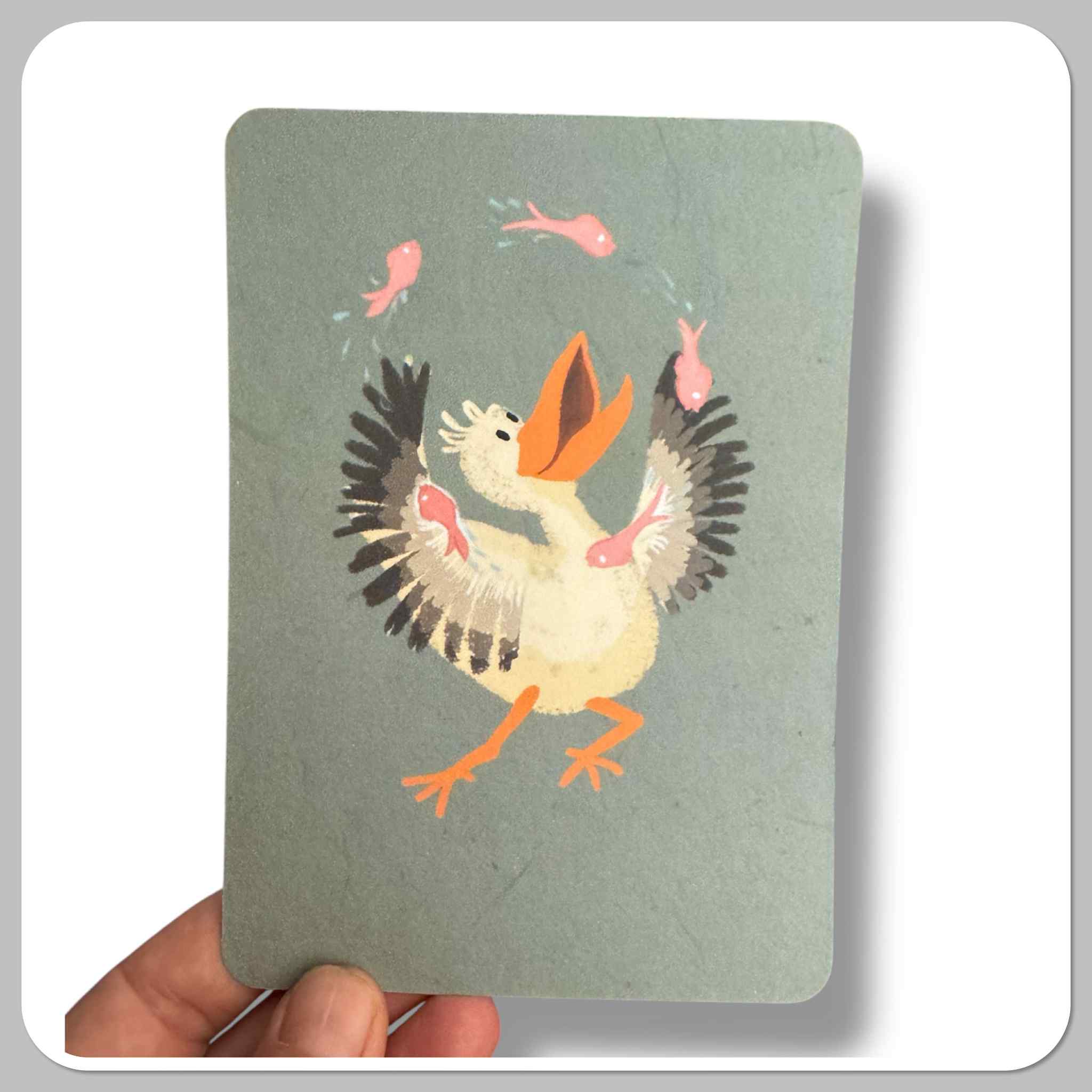 jonglerende vogel - Grappige Kaart voor de Zomer