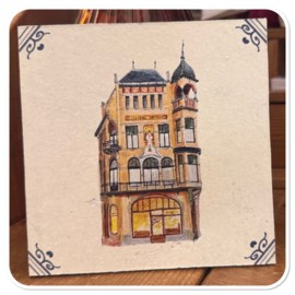 Tegel  Leeuwarden - centraal apotheek voor aan de wand