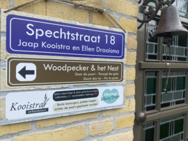 Naam  Adres informatie bord 40 bij 30 cm