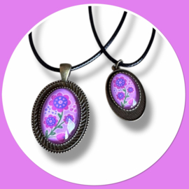 Ketting Ovaal Janice roze