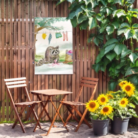 Tuinposter pvc inclusief 4 ringen