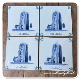 Tegel  Leeuwarden - De Oldehove in blauw