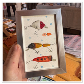 ORIGINAL - Aquarel lures -handgemaakt