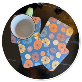 Vierkante onderzetters - gekleurde coasters