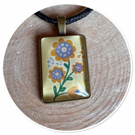 Rechthoekig ketting Janice beige