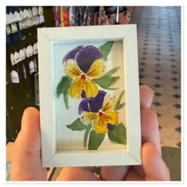 ORIGINAL - Aquarel Viooltjes - handgemaakt