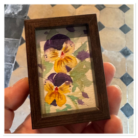 ORIGINAL - Aquarel Viooltjes - handgemaakt