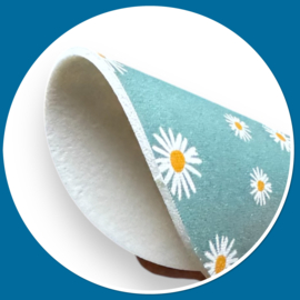 Margrieten onderzetters blauw 4 stuks