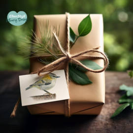10 cadeaukaartjes vuurgoudhaantje