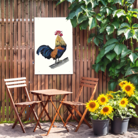 Tuinposter pvc inclusief 4 ringen