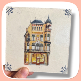 Leeuwarden -  circulaire tegel Centraal apotheek voor aan de wand