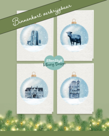 Kerstkaarten - grappig en unieke illustraties
