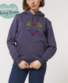 Hoodie hartje indigo Hush