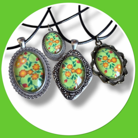 Ketting Ovaal Elena lichtgroen