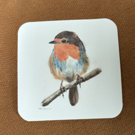 Vogel Onderzetter - Roodborstje voor natuur liefhebbers