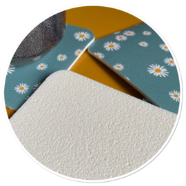 Margrieten onderzetters blauw vierkant