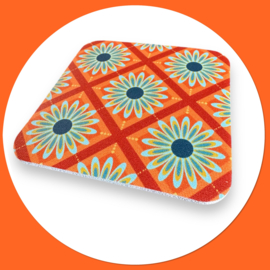 Oranje onderzetters - retro stijl