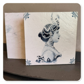 Tegel  Leeuwarden - Mata Hari portret