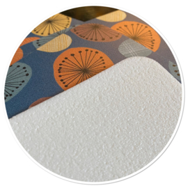 Blauwe onderzetters - seventies retro stijl 4 stuks