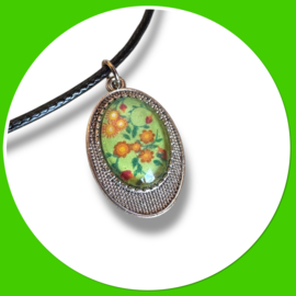 Ketting Ovaal Elena groen oranje