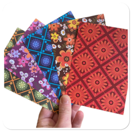 Retro printjes ansichtkaarten set