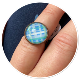 Ring Eva blauw groen