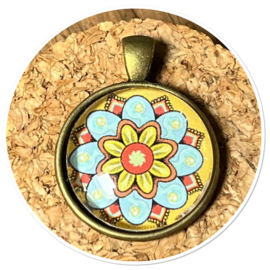 Ketting rond geel mandala
