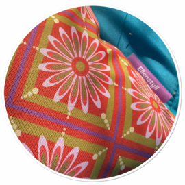 Retro kussen bloemen tegel Bobby multi