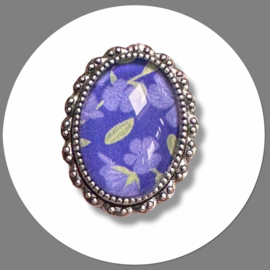 Ring Paola paarse bloemen- paars handgemaakte ring