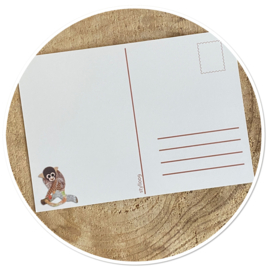 Aap  ansichtkaart stofdieren