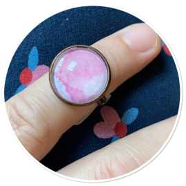 Ring aquarel zacht roze