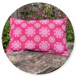 Retro kussen - Grafische print Roze Peet