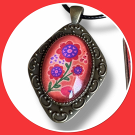 Ketting Ovaal Janice rood