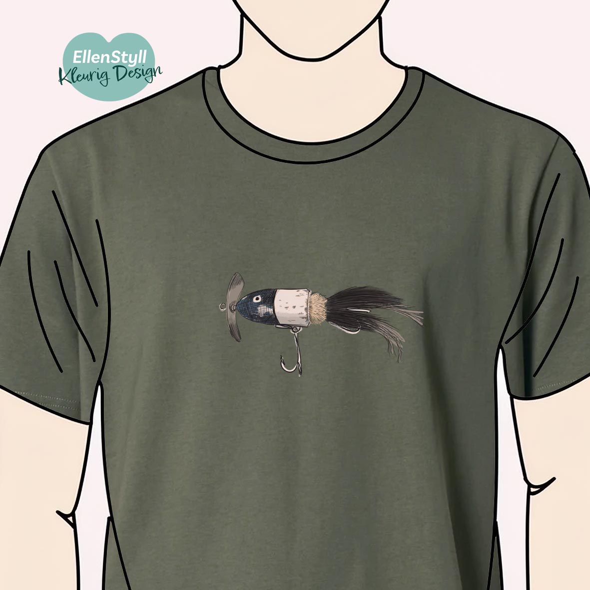 T-shirt Khaki - Vintage Visaas 
