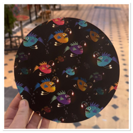 Wandcirkel vissen 20 cm groen