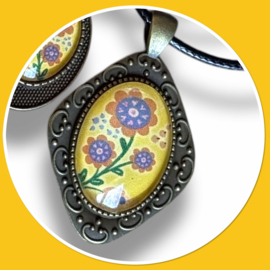 Ketting Ovaal Janice geel