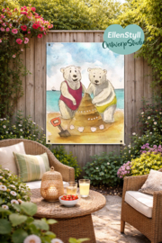 Ijsberen tuinposter - tuinartikelen door Ellen