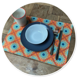 Placemat Retro Bobby oranje Waterafstotend