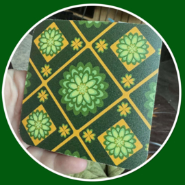 Groene onderzetters - retro stijl