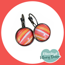 Oorbel Neel rood 14 mm