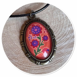 Ketting Ovaal Janice rood