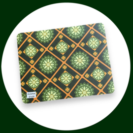 Retro Muismat- groene vintage print