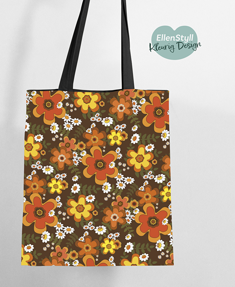 stoffen tas met print